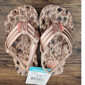 Baby Girl Reef Leopard Print Flip flops